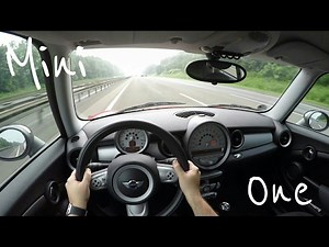 Mini One (R56 - 2009) - POV on german Autobahn - Top Speed Drive