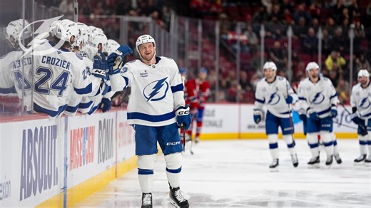 Lightning score 6, ease past Canadiens to end 4-game losing streak