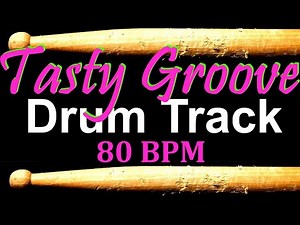 Tasty Groove Rock Drum Track 80 BPM, Drum Tracks for Bass Guitar, Instrumental Drum Beats 🥁 Beat 476