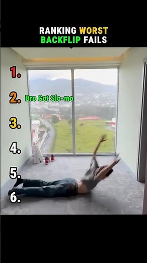 Ranking Worst Backflip Fails #fails #backflip #funny