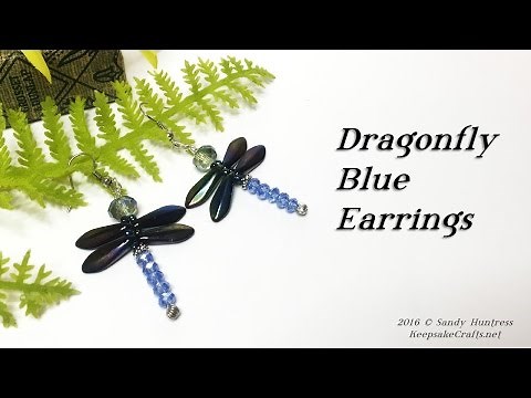 Dragonfly Blue Earrings Tutorial
