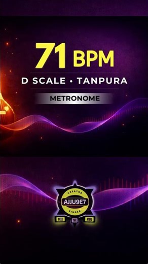 71 BPM Metronome 🎧 Tanpura D Scale — Riyaaz Practice