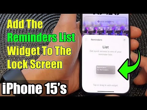 iPhone 15/15 Pro Max: How to Add The Reminders Widget To The Lock Screen