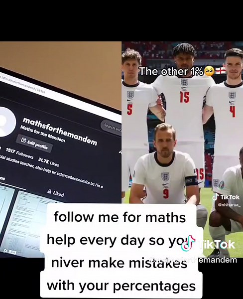 people always ask when they'll ever use maths in their lives, but the legend himself Niv is her using percentages🤝 drop me a follow for maths help every single day🙏 #maths #revision #niv @Niv