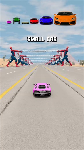 187K views · 4.7K reactions | Big and small cars vs Spider-Man challenge #brainrot #beamng #beamngdrive #italianbrainrot #cars #growth #fyp | MiniMoviezone | Facebook