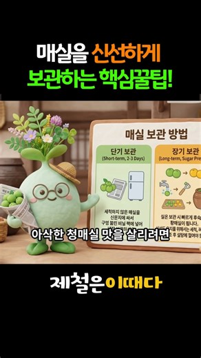매실 오래 신선하게 보관하는 방법 3가지 (곰팡이 안 생기게 하는 법)