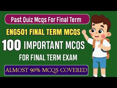 ENG501 MCQs for Final Term Exam 2026 | Eng501 Final Term Preparation 2026