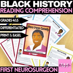 Women's Black History - Alexa Irene Canady Reading Comprehension Worksheets