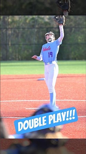 🥎 WOW DOUBLE PLAY! Pitcher SNAGS & Turns Two! #softball #fyp