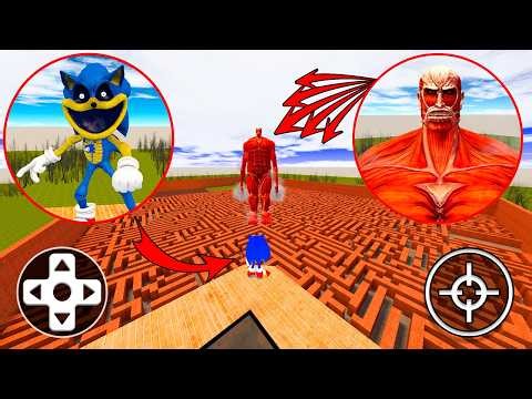 I Became SONIC vs GIANT TITAN in the MAZE… WHO WINS! 😱⚡ Garry’s Mod