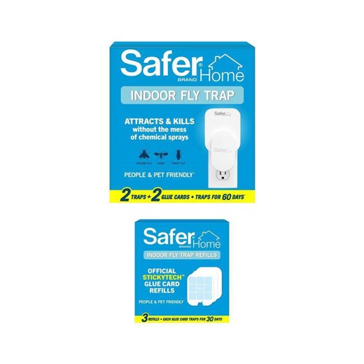 Safer Brand Safer Home Indoor Flying Insect Trap (2 Plug-In Bases   5 Refill Glue Cards) - The Home Depot