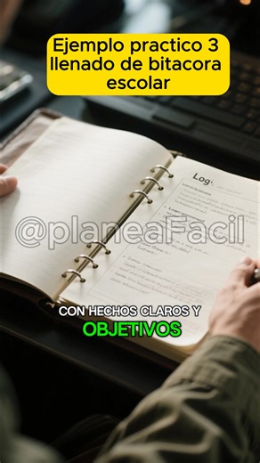Ejemplo Practico 3 Llenado de Bitácora Escolar #maestrascreativas #BackToSchool2025 #ProtocoloEscolar | Planea Facil