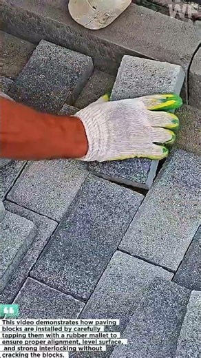 Installing Paving Blocks Using a Rubber Mallet | Neat, Strong, and Precise Installation