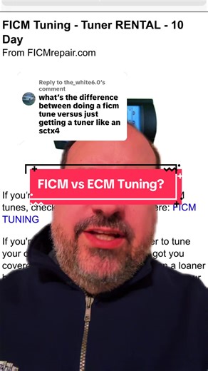 Replying to @the_white6.0 FICM tuning vs ECM Tuning #fy #fyp #tuning #diesel #ficmrepair