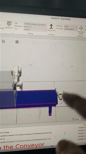 Module 10.2.1. Place an Object on the Conveyor #abbrobotics #robotstudio #abb #airobot #ai #robot