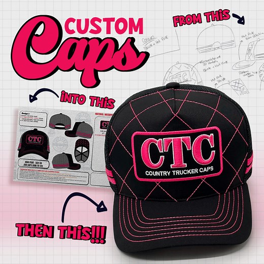 Any Color - Any Logo - You Decide! 😉 Design Your Own Caps Now ⬇️ | Country Trucker Caps