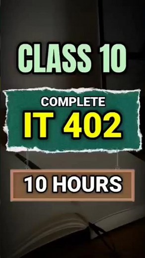 Complete it 402 class 10 | information technology class 10 | #shorts​ #short​