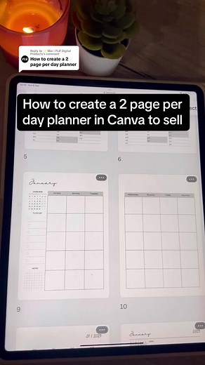 Create a 2-Page Per Day Planner in Canva