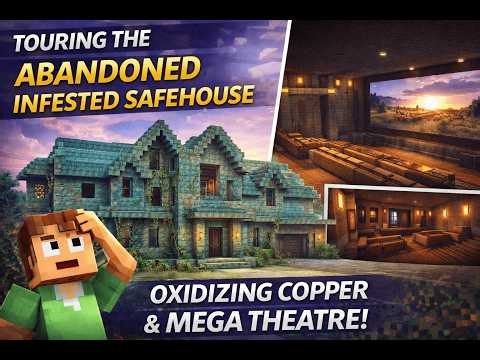 Touring the “Abandoned Infested Safehouse” in Minecraft | Oxidizing Copper Mega Mansion