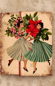 1950s Retro Christmas Junk Journal Kit: Vintage Holiday Printable - Etsy