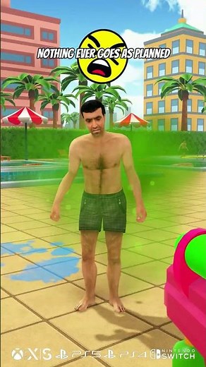 Everything Breaks In Waterpark Simulator! #shorts #gaming
