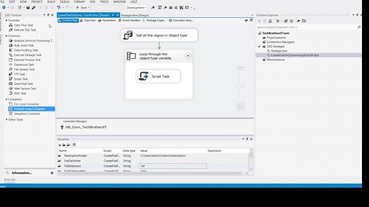 SQL Server Integration Services (SSIS) Tutorial -- 1