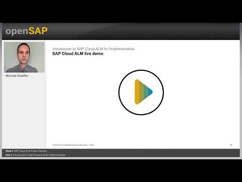 SAP Cloud ALM - Implementation Overview