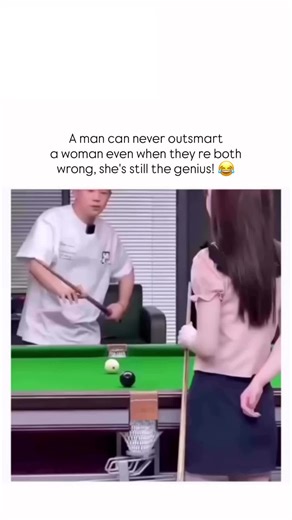 2026 | - The post features a 22-second comedic skit of a woman distracting a man during a pool game by bending over provocatively, aligning with... | Instagram