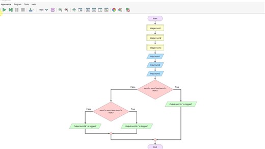 108.Flowgorithm - Largest of 3 integers