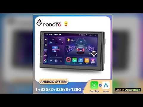 Podofo 7Android 132GB 2DIN Car Radio Stereo GPS Navigation BT 2 Din Car Multimedia Player Audio MP5