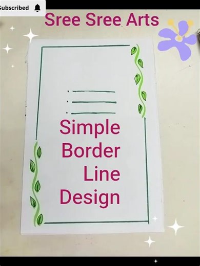 BEAUTIFUL BORDER LINE DESIGNS/PROJECT WORK DESIGNS/A4 SHEET #shorts #ytshorts #viral