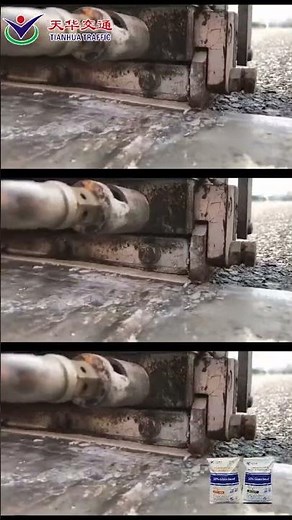 Thermoplastic Road Marking Construction | Glass Beads Application in Slow Motion