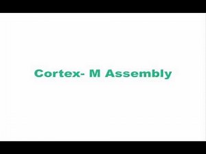 Cortex - M Instruction Set Architecture