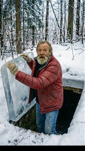 Imagine Living in a Secret Treehouse Deep in the Winter Forest ❄️🏡 #shorts #survival #nature #life