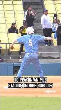 What it’s like to play HS baseball at Dodger Stadium 👀 🏟️ #shorts