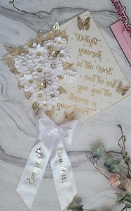 Personalized Graduation Cap Topper: Bible Verse, Paper Flowers - Etsy