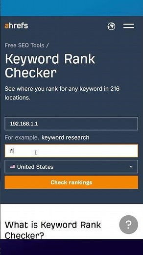 AHREFS' free Keyword Rank Checker tool | Free SEO Tools #seo #shorts