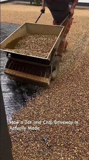 How a Tar and Chip Driveway is Actually Made