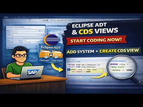 Add System in Eclipse & Build CDS Views Step-by-Step