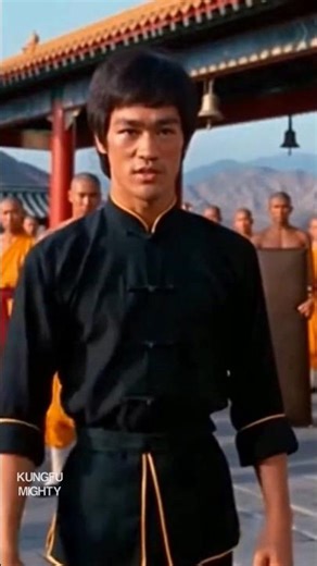 Bruce Lee: Lightning jump kick. Shaolin stunned.