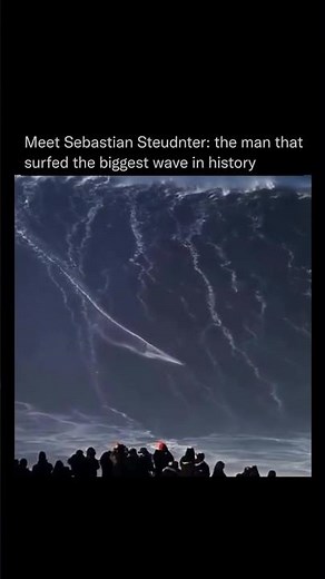 Surfing the biggest wave in history.