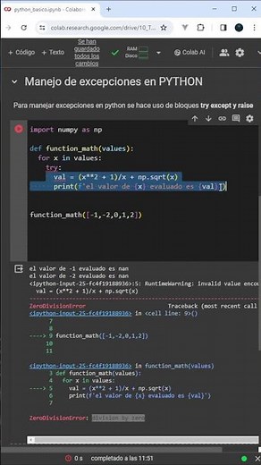 Manejo de Excepciones en PYTHON #python #programming #exception