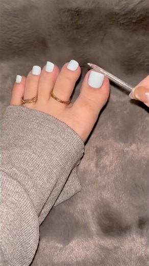 Baby Blue toenails #nails #naildesign #laylaanails #simplenails #toenails #nailart #nailinspo