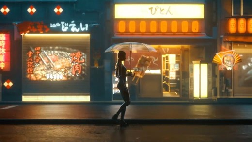 用Blender绘制的黑暗赛博朋克世界