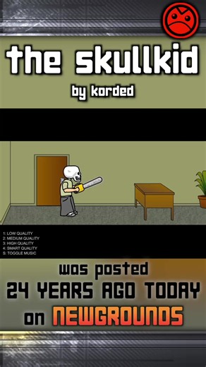 Remember THIS flash game? It's 24 today! #newgrounds #skullkid #flashgame #oldweb #videogame