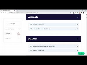 Quick Start - Open Banking Account API