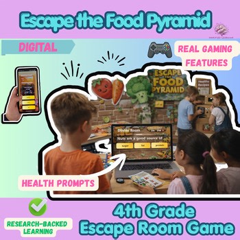Escape the Food Pyramid – 4th Grade Health Digital Escape Room Game