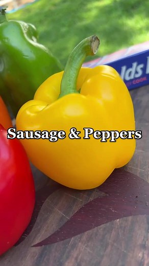 Campfire Philly Sausage and Peppers with Reynolds Wrap