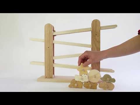 ころころ落ちる木製の動物達【ころころ動物】