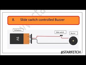 On/Off Switch-Controlled Buzzer with 9V Battery | Easy Electronics Project